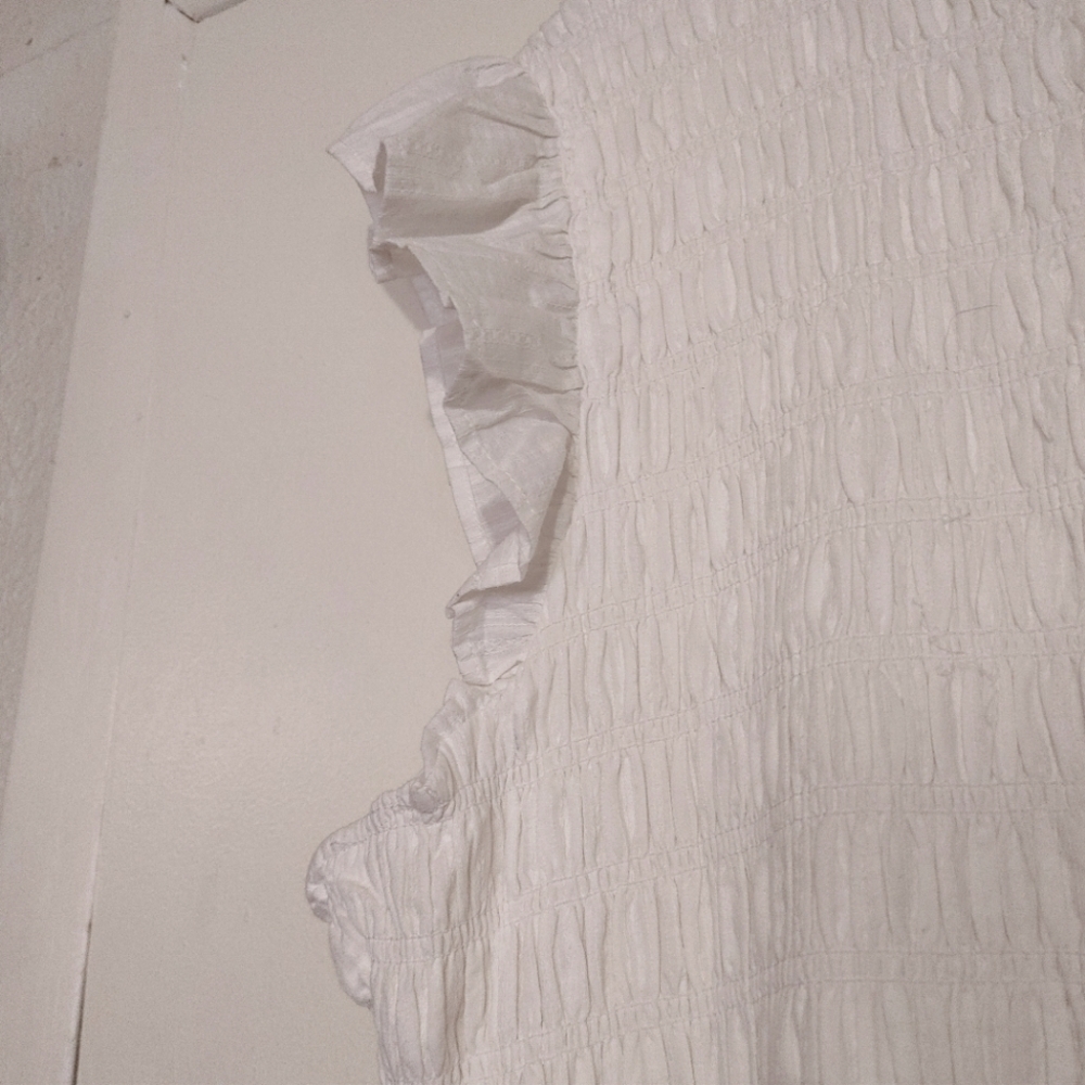 AVARA White Ruffled Cap Sleeve Dress Size XX-Large - Picture 13 of 14